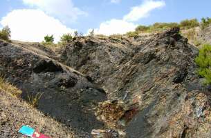 La Miñosa: depósitos volcánicos