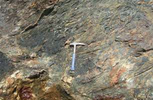 La Miñosa: depósitos volcánicos