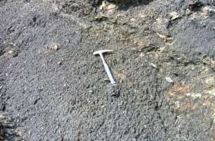 La Miñosa: depósitos volcánicos