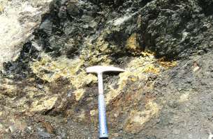 La Miñosa: depósitos volcánicos