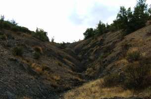 La Miñosa: depósitos volcánicos